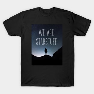 We Are Starstuff - Man Looking at Space - Black - B5 Sci-Fi T-Shirt